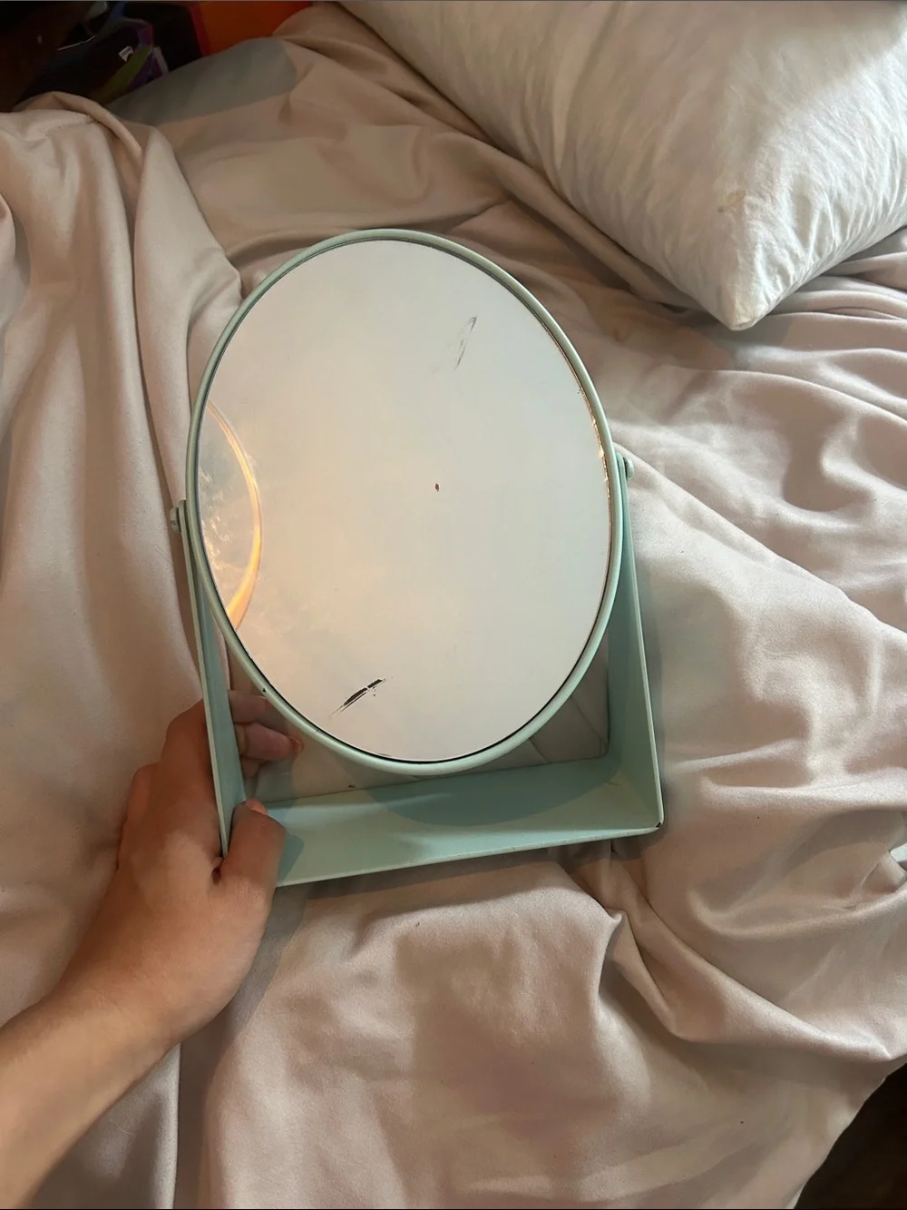 Mint Green Oval Vanity Mirror – Stylish Home Accent